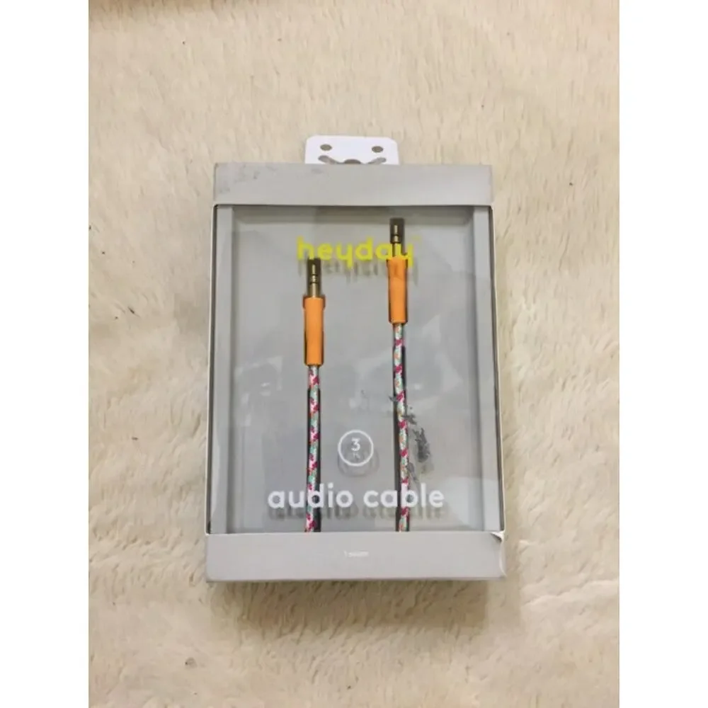 heyday 3ft audio cable- orange